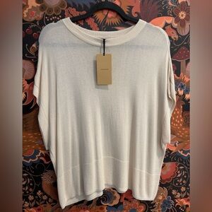 NWT Halogen Cream Sheer Top